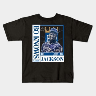 Bo Jackson Bo Knows Signature Vintage Legend Baseball Football Bootleg Rap Graphic Style Kids T-Shirt